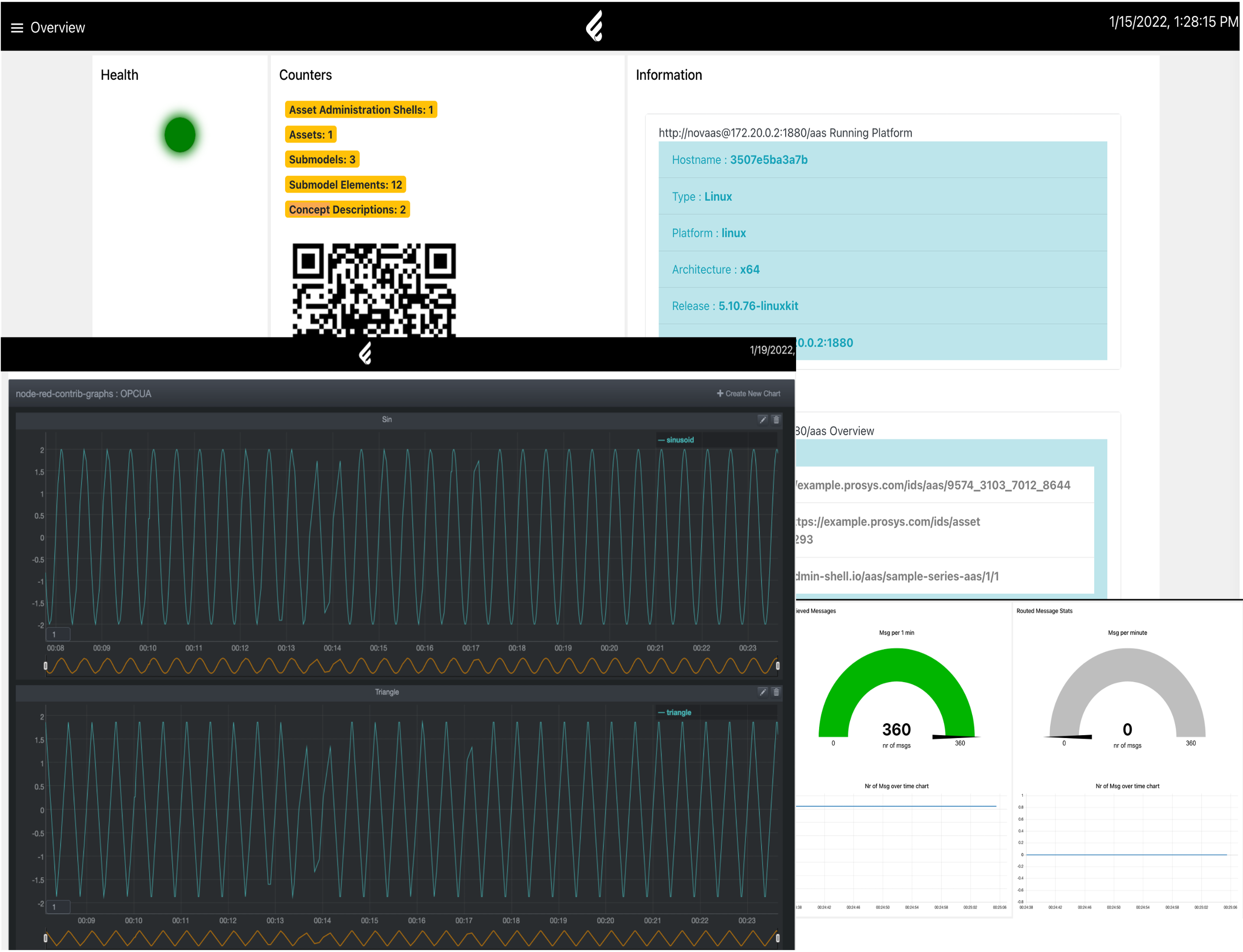 Flowake is embracing totally the fourth industrial revolution, our industrial edge is fully aligned with Platform I4.0 specifications and relies on AASX Explorer for modelling productions systems, Asset Adminsitration Shell for ensuring interoperability and Robotic-Operating System for low level control. CI/CD principles are adopted to easily deploy and evolve applications while detaching them from the hw used to run.